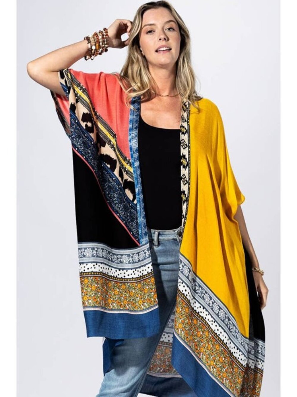 Sienna Patchwork Kimono - Picture 3 of 6
